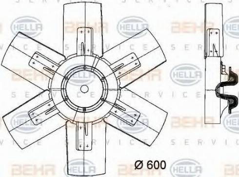 BEHR HELLA Service 8MV 376 730-761 - Вентилятор, охолодження двигуна autocars.com.ua