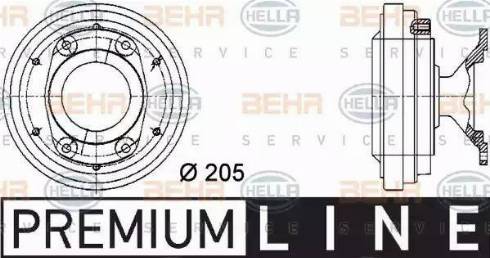 BEHR HELLA Service 8MV 376 731-291 - Зчеплення, вентилятор радіатора autocars.com.ua