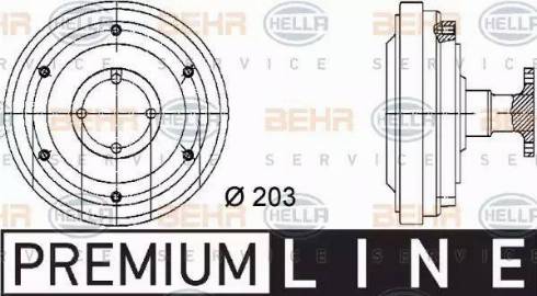 BEHR HELLA Service 8MV 376 731-351 - Зчеплення, вентилятор радіатора autocars.com.ua