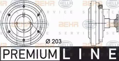 BEHR HELLA Service 8MV 376 731-361 - Зчеплення, вентилятор радіатора autocars.com.ua