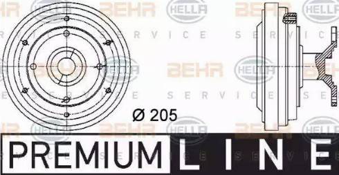 BEHR HELLA Service 8MV 376 731-431 - Зчеплення, вентилятор радіатора autocars.com.ua