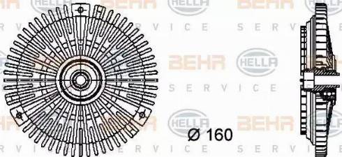 BEHR HELLA Service 8MV 376 732-261 - Зчеплення, вентилятор радіатора autocars.com.ua