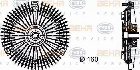 BEHR HELLA Service 8MV 376 732-331 - Зчеплення, вентилятор радіатора autocars.com.ua