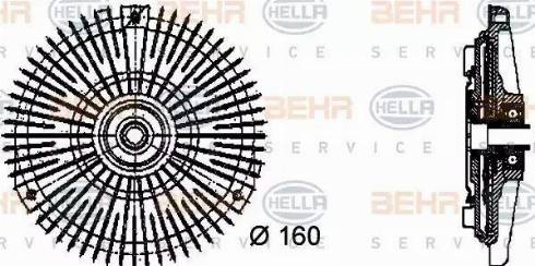 BEHR HELLA Service 8MV 376 732-451 - Сцепление, вентилятор радиатора autodnr.net