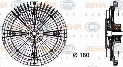 BEHR HELLA Service 8MV 376 732-461 - Зчеплення, вентилятор радіатора autocars.com.ua