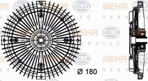 BEHR HELLA Service 8MV 376 732-481 - Зчеплення, вентилятор радіатора autocars.com.ua