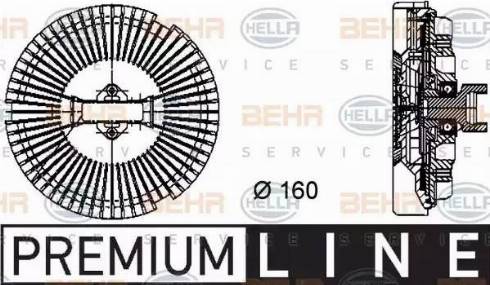 BEHR HELLA Service 8MV 376 733-021 - Зчеплення, вентилятор радіатора autocars.com.ua