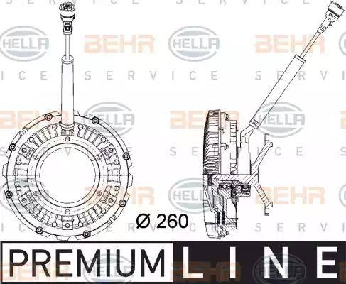 BEHR HELLA Service 8MV 376 734-371 - Зчеплення, вентилятор радіатора autocars.com.ua