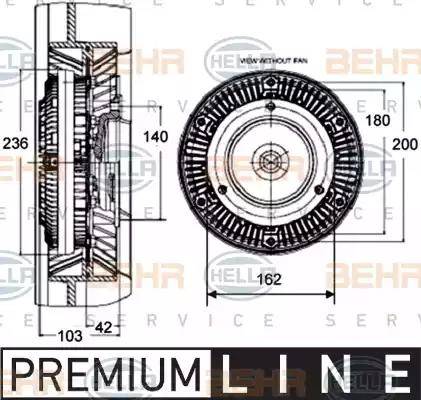 BEHR HELLA Service 8MV 376 758-451 - Зчеплення, вентилятор радіатора autocars.com.ua