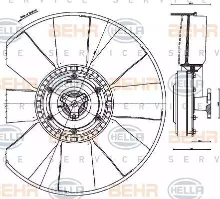 BEHR HELLA Service 8MV 376 791-281 - Вентилятор, охолодження двигуна autocars.com.ua