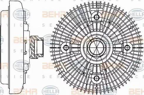 BEHR HELLA Service 8MV 376 906-651 - Зчеплення, вентилятор радіатора autocars.com.ua