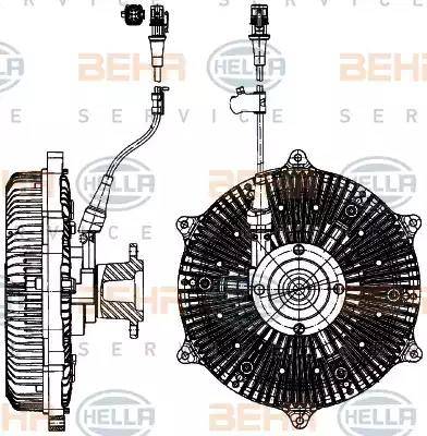 BEHR HELLA Service 8MV 376 907-121 - Зчеплення, вентилятор радіатора autocars.com.ua