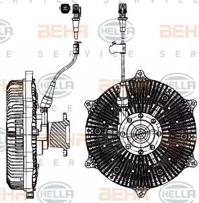 BEHR HELLA Service 8MV 376 907-131 - Зчеплення, вентилятор радіатора autocars.com.ua