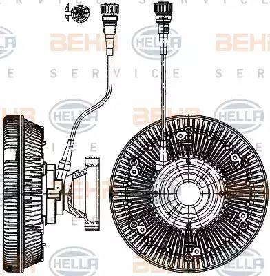 BEHR HELLA Service 8MV 376 907-321 - Зчеплення, вентилятор радіатора autocars.com.ua