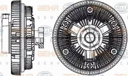 BEHR HELLA Service 8MV 376 907-411 - Зчеплення, вентилятор радіатора autocars.com.ua