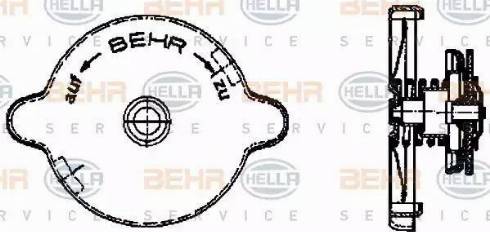 BEHR HELLA Service 8MY 376 742-031 - Кришка, резервуар охолоджуючої рідини autocars.com.ua