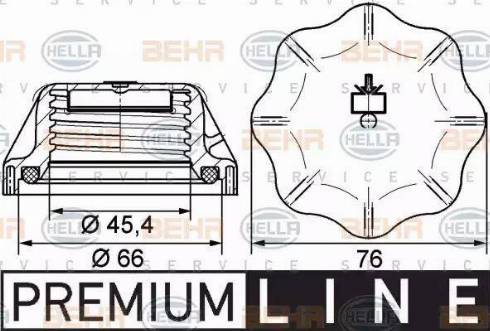 BEHR HELLA Service 8MY 376 742-311 - Кришка, резервуар охолоджуючої рідини autocars.com.ua