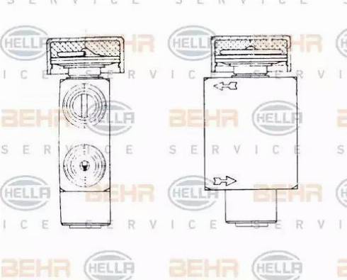 BEHR HELLA Service 8UW 351 234-031 - Розширювальний клапан, кондиціонер autocars.com.ua