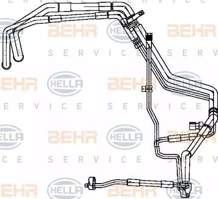 BEHR HELLA Service 9GS 351 338-741 - Трубопровід високого / низького тиску, кондиціонер autocars.com.ua