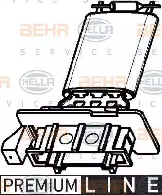 BEHR HELLA Service 9ML 351 332-371 - Опір, реле, вентилятор салону autocars.com.ua