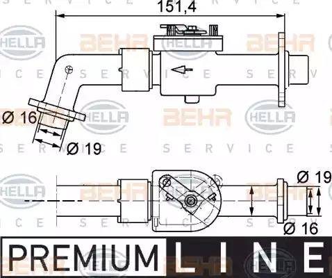 BEHR HELLA Service 9XL 351 328-111 - Регулюючий клапан охолоджуючої рідини autocars.com.ua