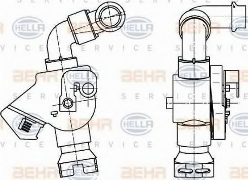 BEHR HELLA Service 9XL 351 341-041 - Регулирующий клапан охлаждающей жидкости autodnr.net