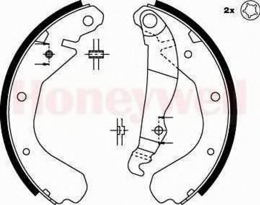 BENDIX 361371 B - Комплект тормозных колодок, барабанные avtokuzovplus.com.ua