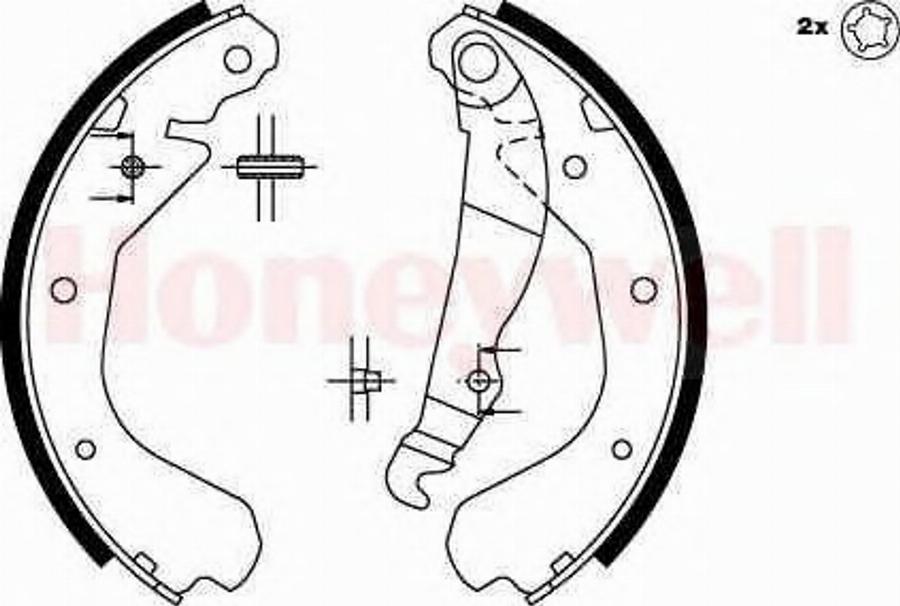 BENDIX 361417 B - Комплект тормозных колодок, барабанные autodnr.net