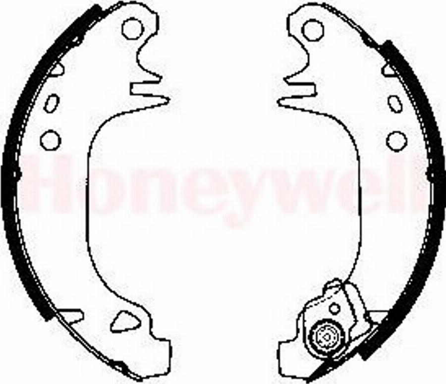 BENDIX 362252B - Комплект тормозных колодок, барабанные autodnr.net