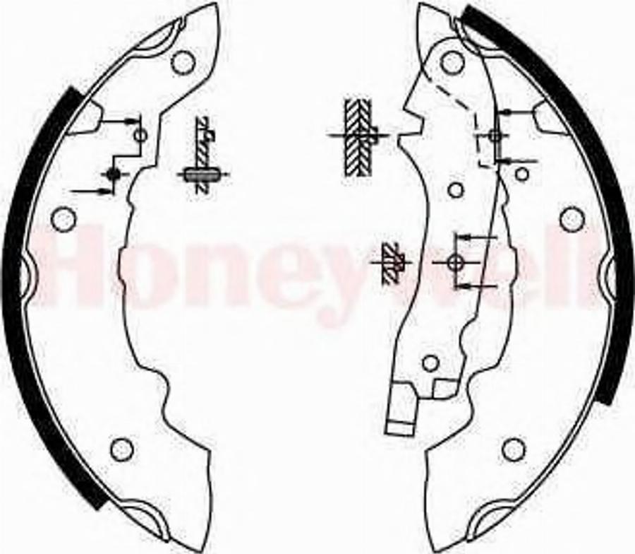 BENDIX 362261B - Комплект тормозных колодок, барабанные avtokuzovplus.com.ua