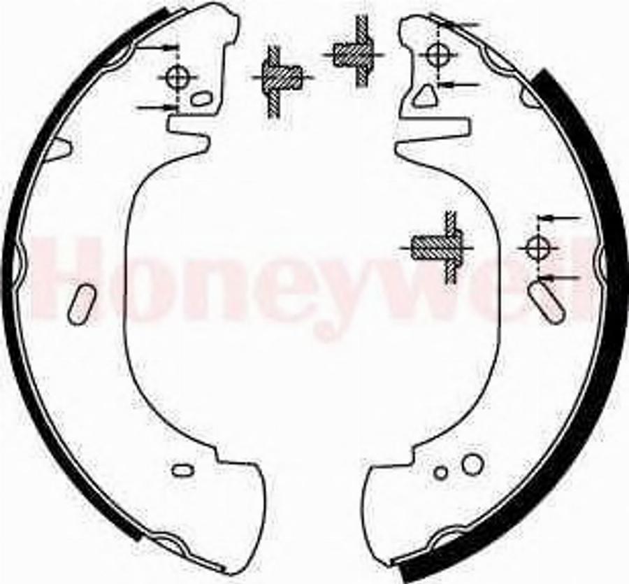 BENDIX 362302 B - Комплект тормозных колодок, барабанные autodnr.net