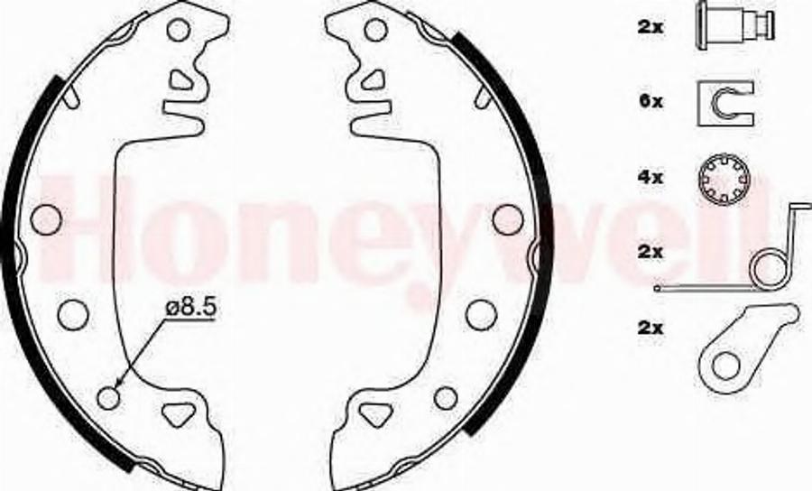 BENDIX 362303B - Комплект тормозных колодок, барабанные autodnr.net