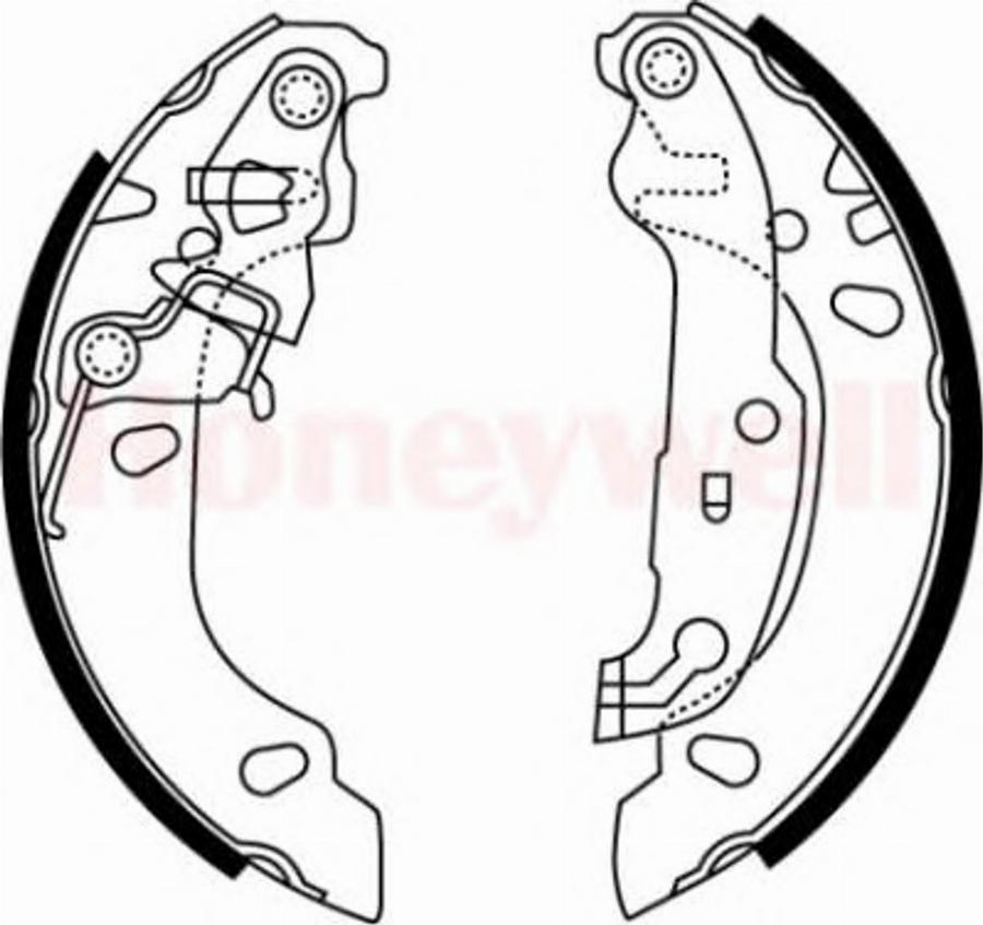 BENDIX 362412 B - Комплект тормозных колодок, барабанные avtokuzovplus.com.ua