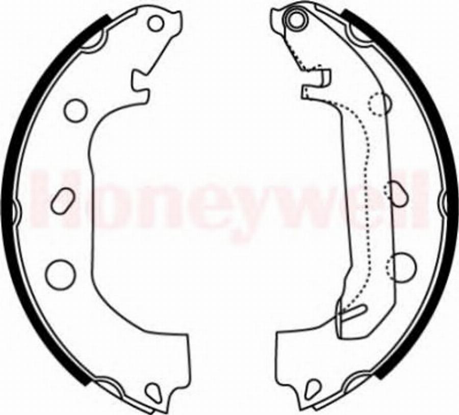 BENDIX 362416 B - Комплект гальм, барабанний механізм autocars.com.ua