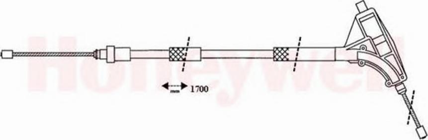 BENDIX 432416 B - Тросик, cтояночный тормоз avtokuzovplus.com.ua