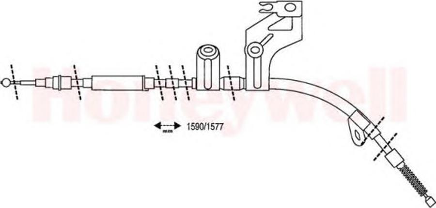 BENDIX 432942 B - Тросик, cтояночный тормоз avtokuzovplus.com.ua