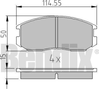 BENDIX 510094 - Гальмівні колодки, дискові гальма autocars.com.ua