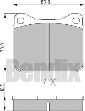 BENDIX 510111 - Гальмівні колодки, дискові гальма autocars.com.ua