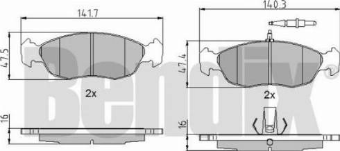 BENDIX 510133 - Гальмівні колодки, дискові гальма autocars.com.ua