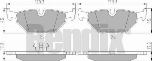 BENDIX 510134 - Гальмівні колодки, дискові гальма autocars.com.ua