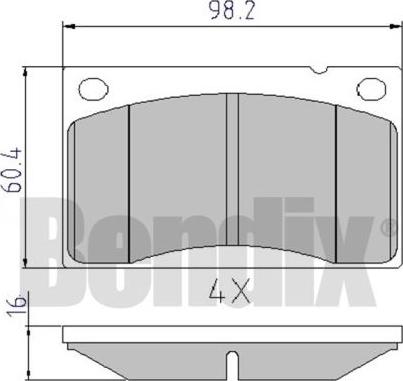 BENDIX 510137 - Тормозные колодки, дисковые, комплект autodnr.net