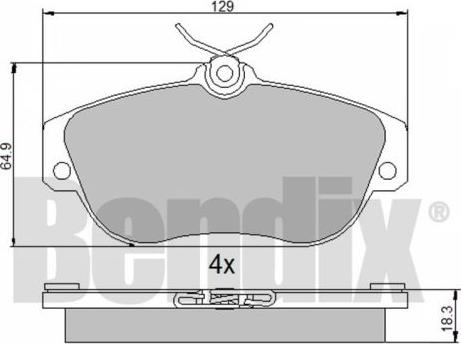 BENDIX 510146 - Гальмівні колодки, дискові гальма autocars.com.ua