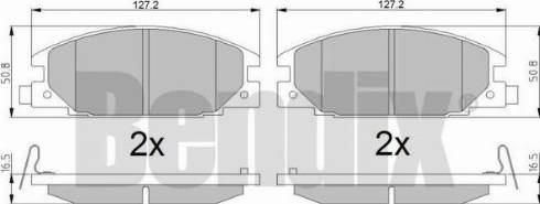 BENDIX 510153 - Гальмівні колодки, дискові гальма autocars.com.ua