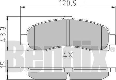 BENDIX 510175 - Гальмівні колодки, дискові гальма autocars.com.ua