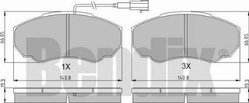 BENDIX 510210 - Гальмівні колодки, дискові гальма autocars.com.ua