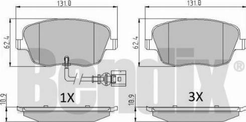 BENDIX 510234 - Гальмівні колодки, дискові гальма autocars.com.ua