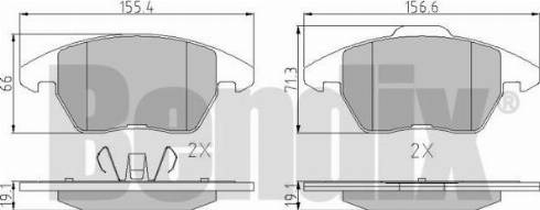 BENDIX 510238 - Гальмівні колодки, дискові гальма autocars.com.ua