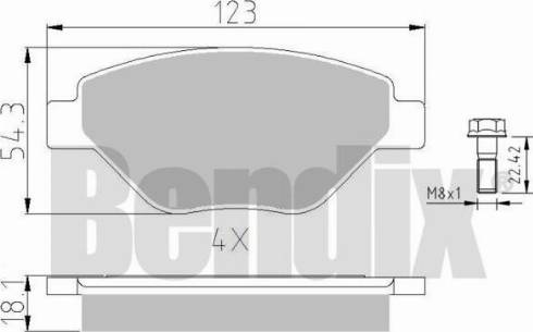 BENDIX 510241 - Тормозные колодки, дисковые, комплект avtokuzovplus.com.ua