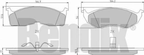 BENDIX 510246 - Тормозные колодки, дисковые, комплект avtokuzovplus.com.ua