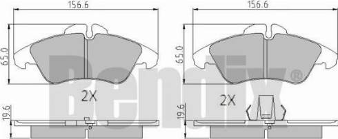 BENDIX 510270 - Гальмівні колодки, дискові гальма autocars.com.ua